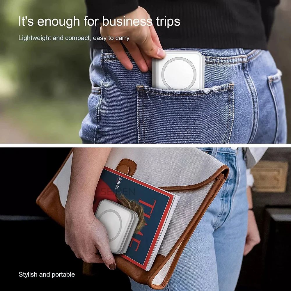 Truvi 3 in 1 MagSafe Magnetic Foldable Wireless Charger Pearl White